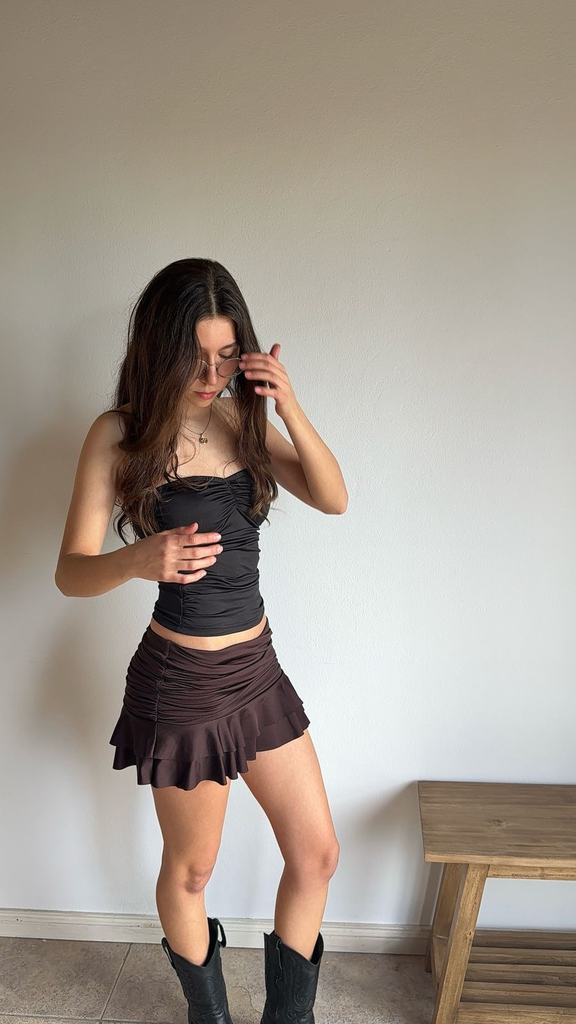 Pollera Pau- marrón